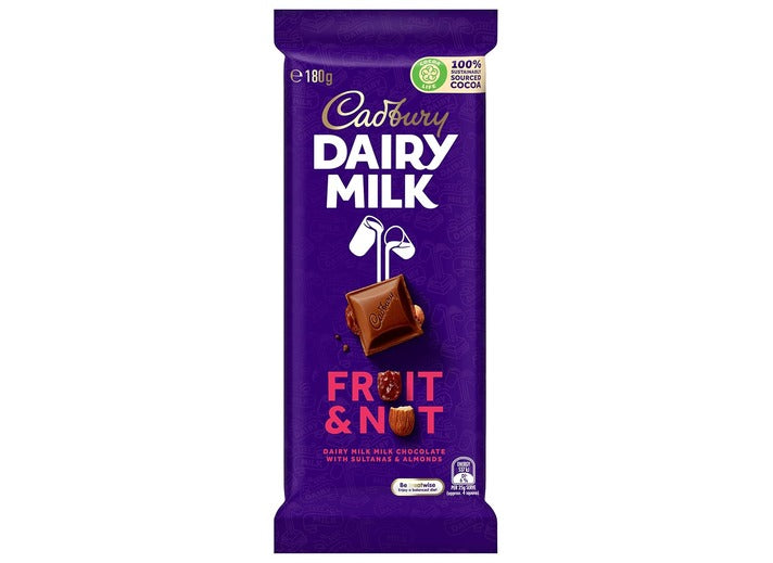 BSD-1642_1 Cadbury - Dairy Milk Fruit & Nut (4 x 14 x 180g) - Case - Image 1