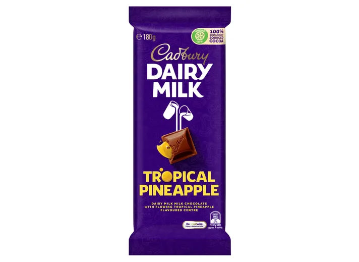 BSD-1646 Cadbury - Dairy Milk Tropical Pineapple (4 x 15 x 180g) - Case - Image 1