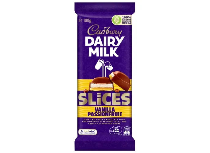 BSD-1653 Cadbury - Dairy Milk Passionfruit Slices (4 x 15 x 180g) - Case - Image 1