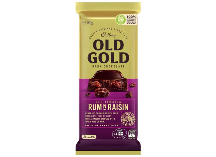 BSD-1654 Cadbury - Old Gold Jamaica Rum & Raisin (4 x 15 x 180g) - Case - Image 1