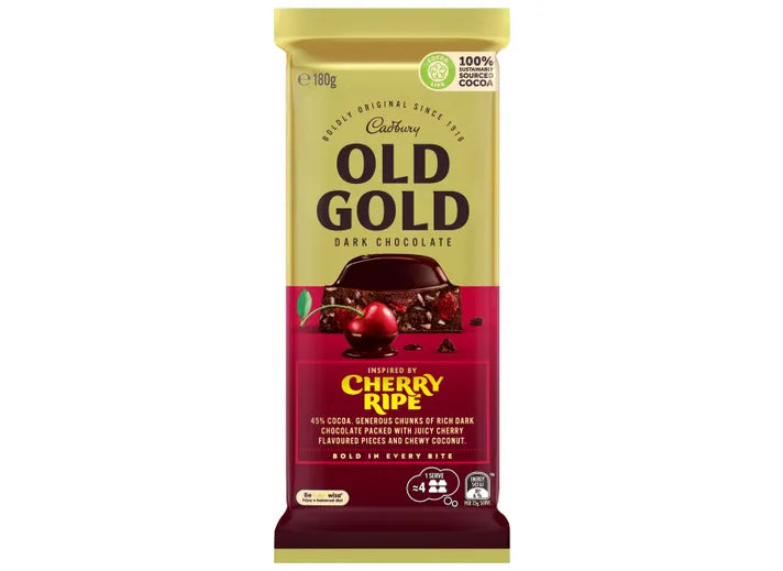 BSD-1659 Cadbury - Old Gold Cherry Ripe (4 x 15 x 180g) - Case - Image 1