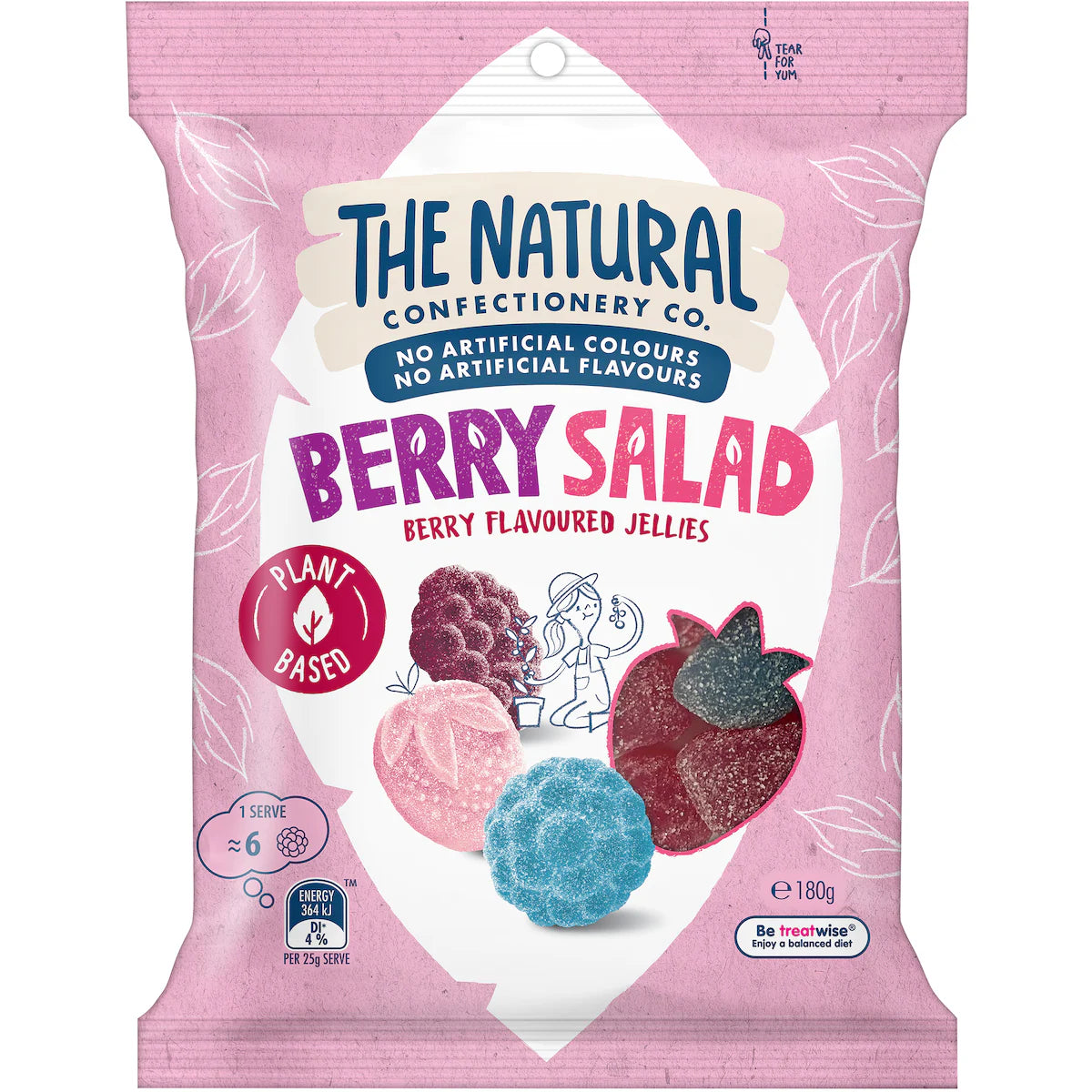 BSD-1759 The Natural Confectionery Company Berry Salad (2023) (18 x 180g) - Case - Image 1