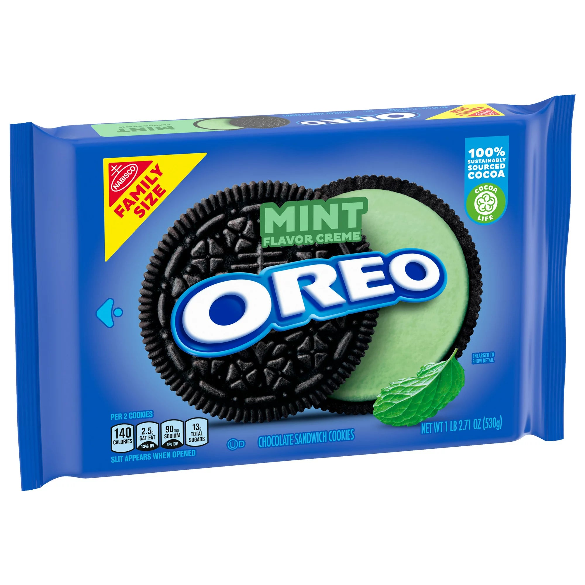 BSD-2120 Mondelez - Oreo Double Stuf Mint Cream Family Size (12 x 18.71oz) - Pallet - Image 1