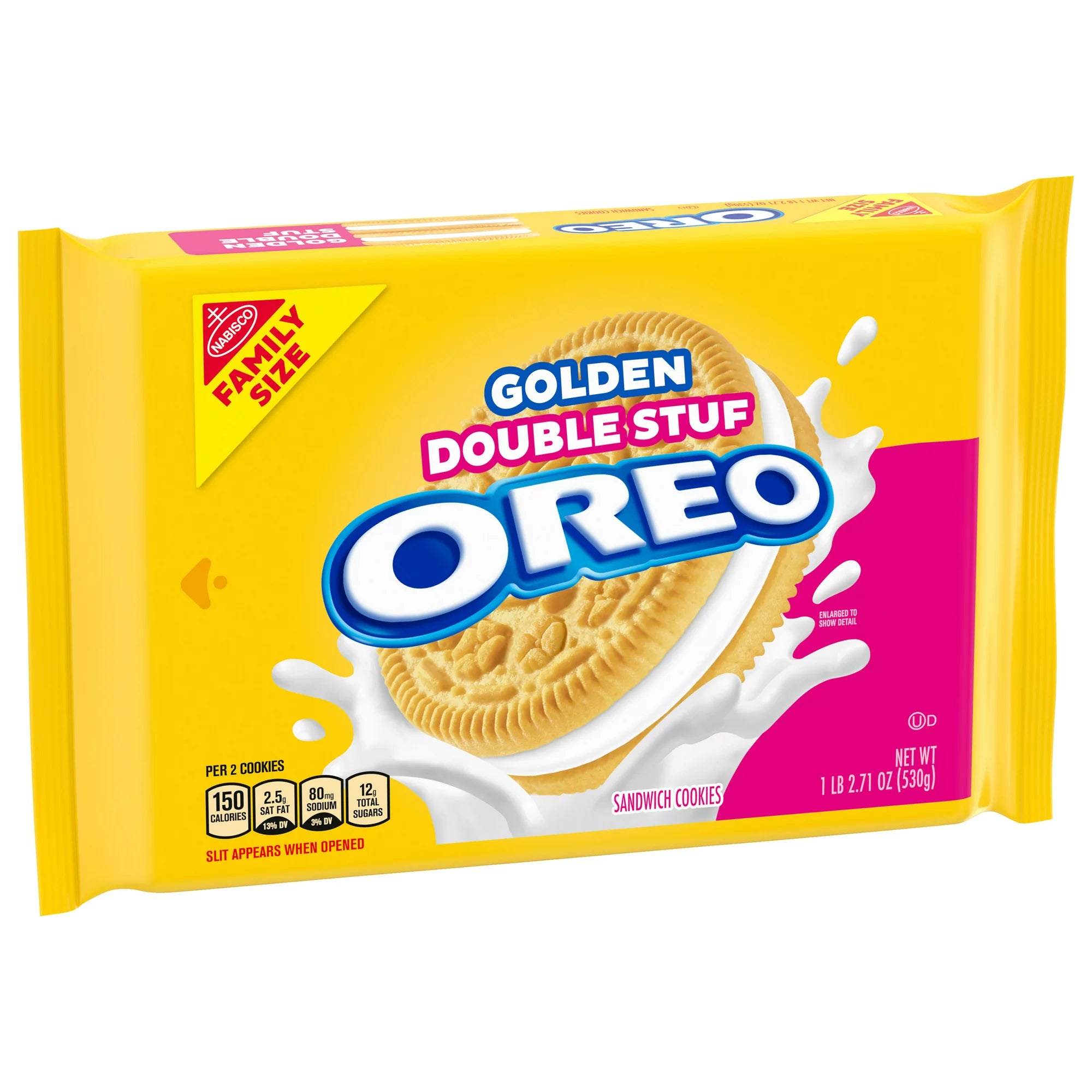 BSD-2121 Mondelez - Oreo Golden Double Stuf Cookies Family Size (12 x 18.71oz) - Pallet - Image 1