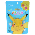 Pokemon Gummy - Prebiotics Soft Candy Mix Flavours (Lemon + Strawberry + Grape) 8 x (6 x 75g) - Case