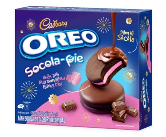 BSD-3037 Cadbury OREO Chocolate Pie Strawberry (8 x 336g) - Case - Image 1