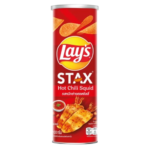 Lay's Stax - Hot Chilli Squid Potato Chips (16 x 100g) - Case