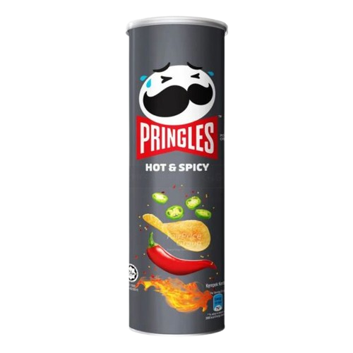BSD-3125-removebg-preview Pringles Potatoes Chips - Hot & Spicy (12 x 134g) - Case - Image 1