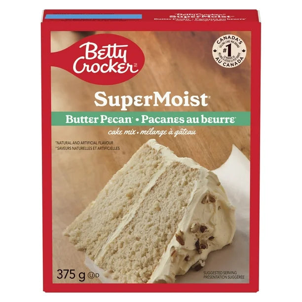 BSD-3726 Betty Crockers - Supermoist Cake Mix Butter Pecan (12 x 375g) - Pallet - Image 1