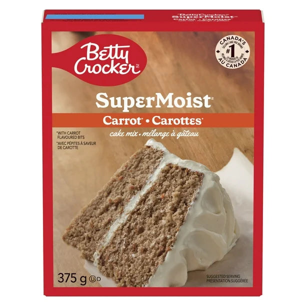 BSD-3727 Betty Crockers - Supermoist Cake Mix Carrot (12 x 375g) - Pallet - Image 1