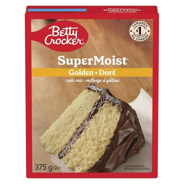 BSD-3732 Betty Crockers - Supermoist Cake Mix Golden (12 x 375g) - Pallet - Image 1