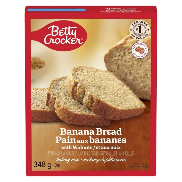 BSD-3752 Betty Crocker - Baking Mix Banana Bread Walnuts (12 x 348g) - Pallet - Image 1