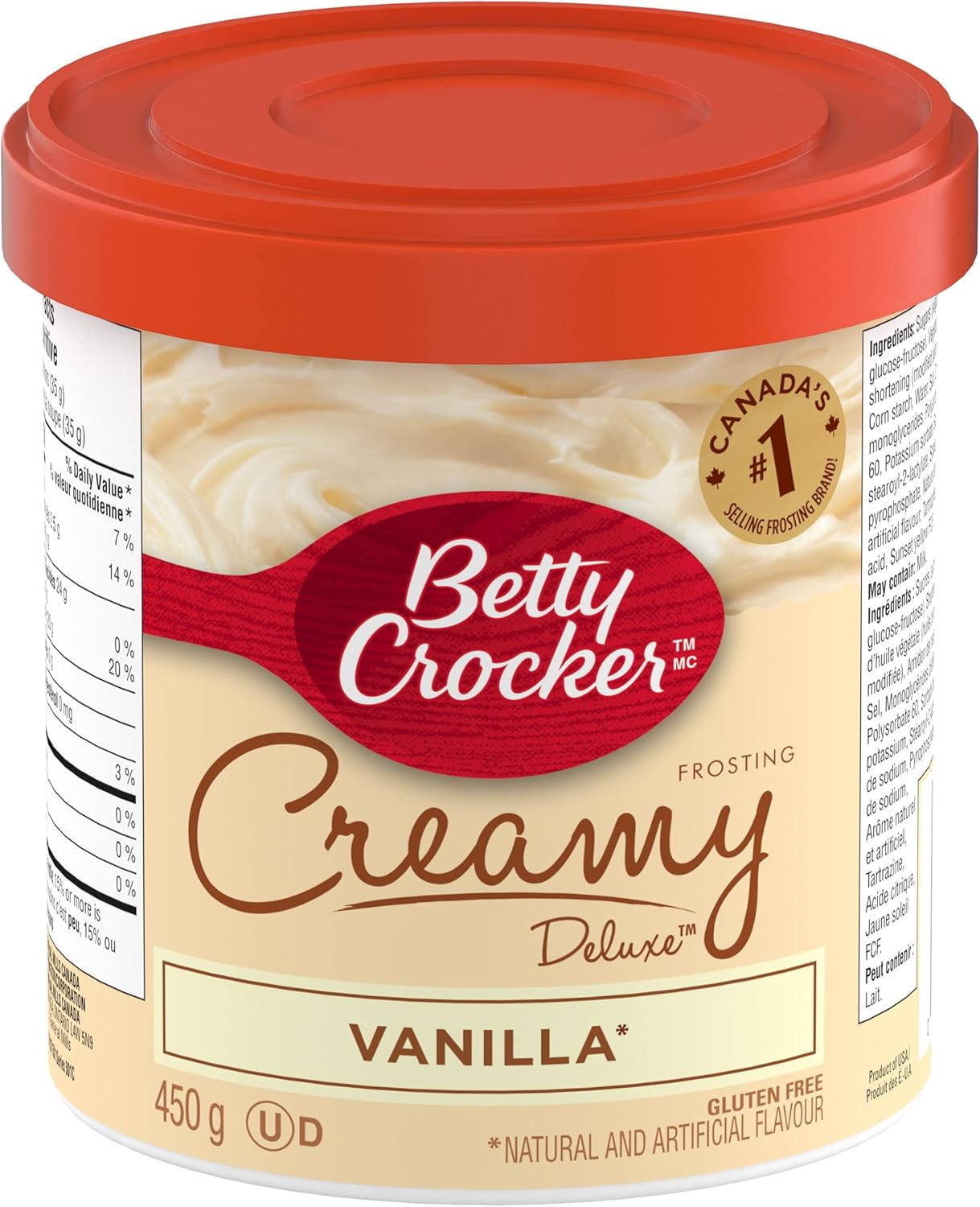 BSD-3760 Betty Crocker - Creamy Deluxe Frosting Vanilla (12 x 450g) - Pallet - Image 1