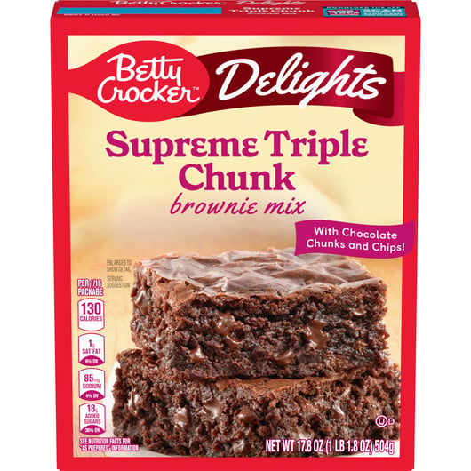 BSD-387 Betty Crocker - Supreme Brownie Mix Triple Chocolate Chunk (12 x 17.8oz) - Pallet - Image 1