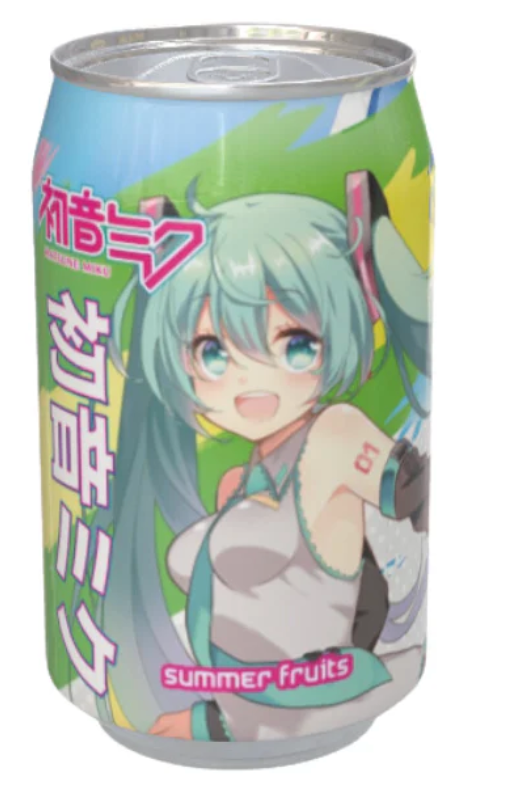 BSD-4152HatsuneMikuSummerFruitsFlavourSodaCan_12x330ml Hatsune Miku Summer Fruits Flavour Soda Can (12 x 330ml) - Pallet - Image 1