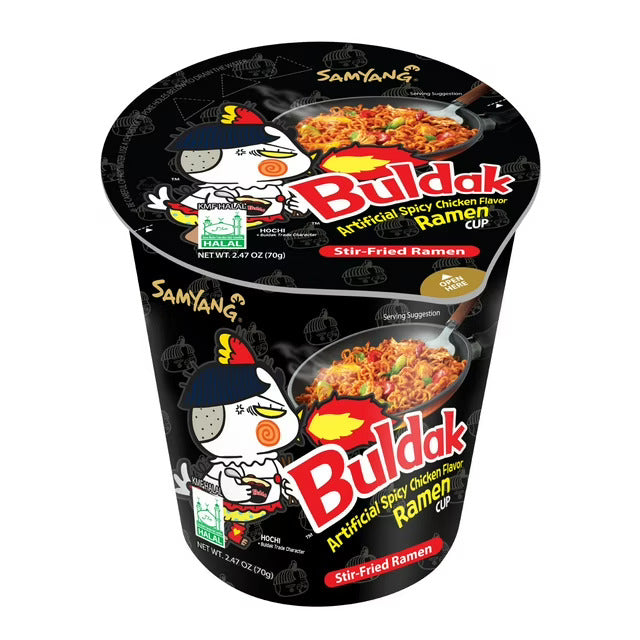 BSD-4375 Samyang – Hot Chicken Flavor Ramen Cup Spicy (30 x 70g) - Case - Image 1
