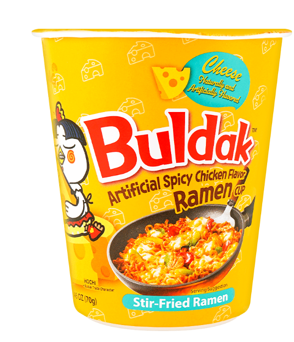 BSD-4378 Samyang – Halal Certified Hot Chicken Flavor Ramen Cup Cheese (30 x 70g) - Case - Image 1