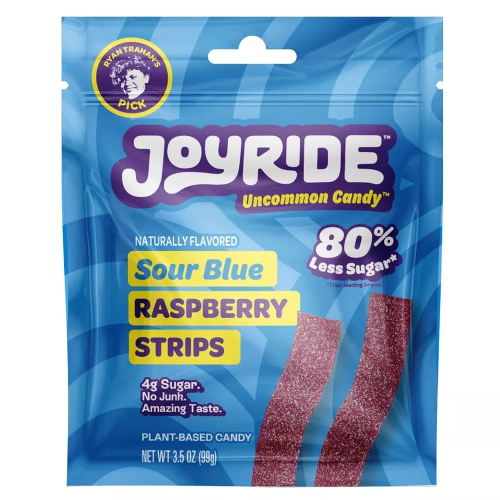BSD-5291 Joyride - Sour Blue Raspberry Strips (10 x 3.5oz) - Pallet - Image 1