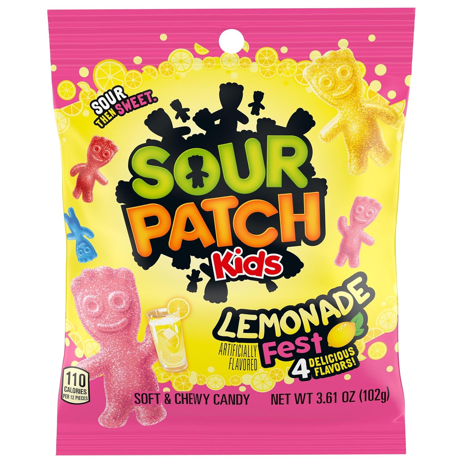BSD-5310 Sour Patch Kids Lemonade Peg Bag (12 x 3.6oz) - Pallet - Image 1