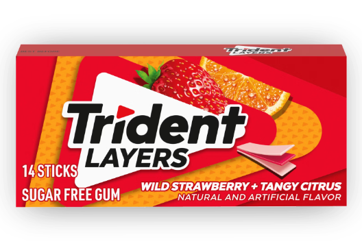 BSD-5430 Trident – Layers Wild Strawberry & Tangy Citrus (12 x 12 x 14Pcs) - Pallet - Image 1