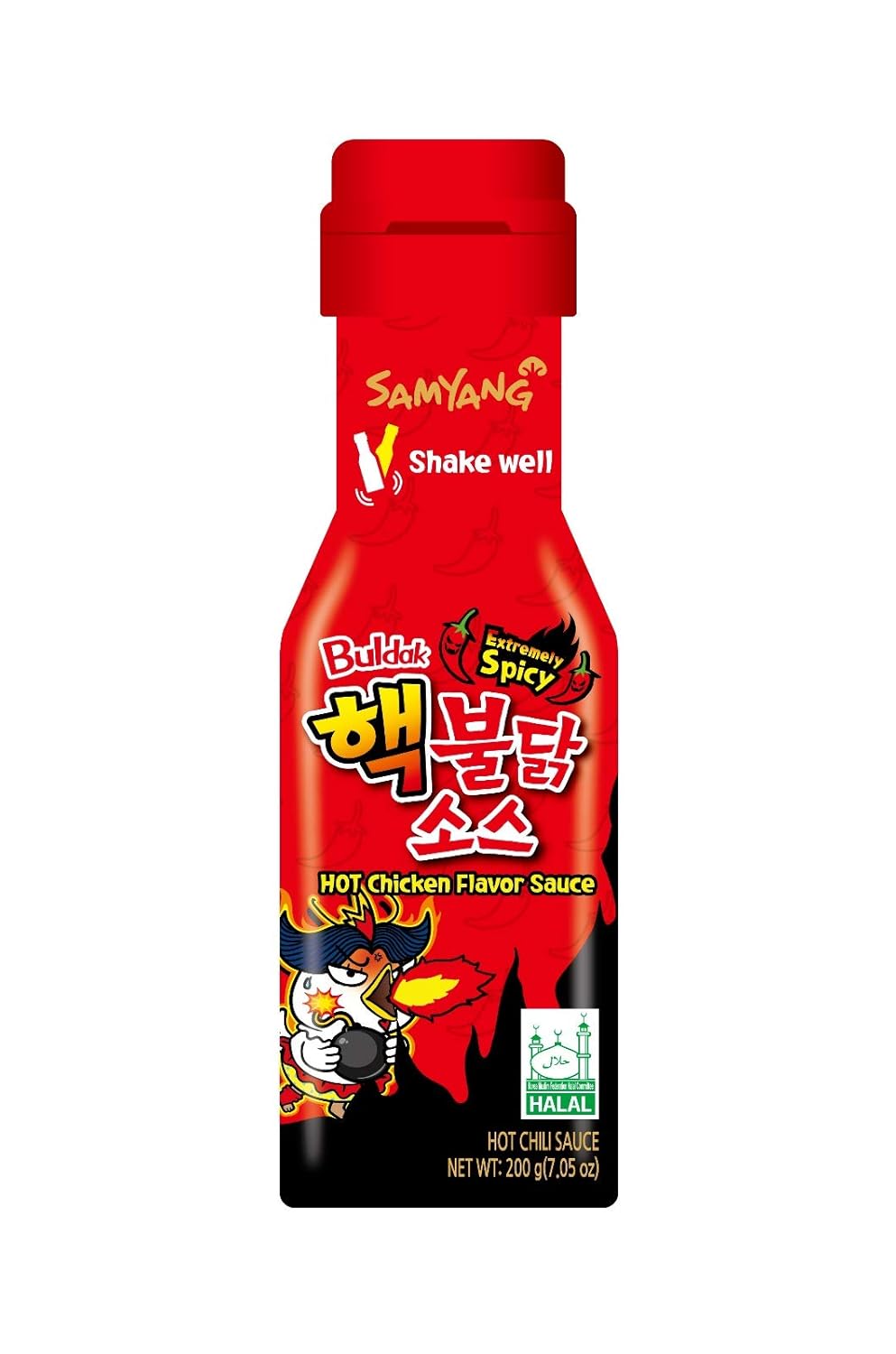 BSD-5457 Samyang - Halal Certified Hot Chicken Flavour Sauce Extremely Spicy (24 x 200g) - Case - Image 1