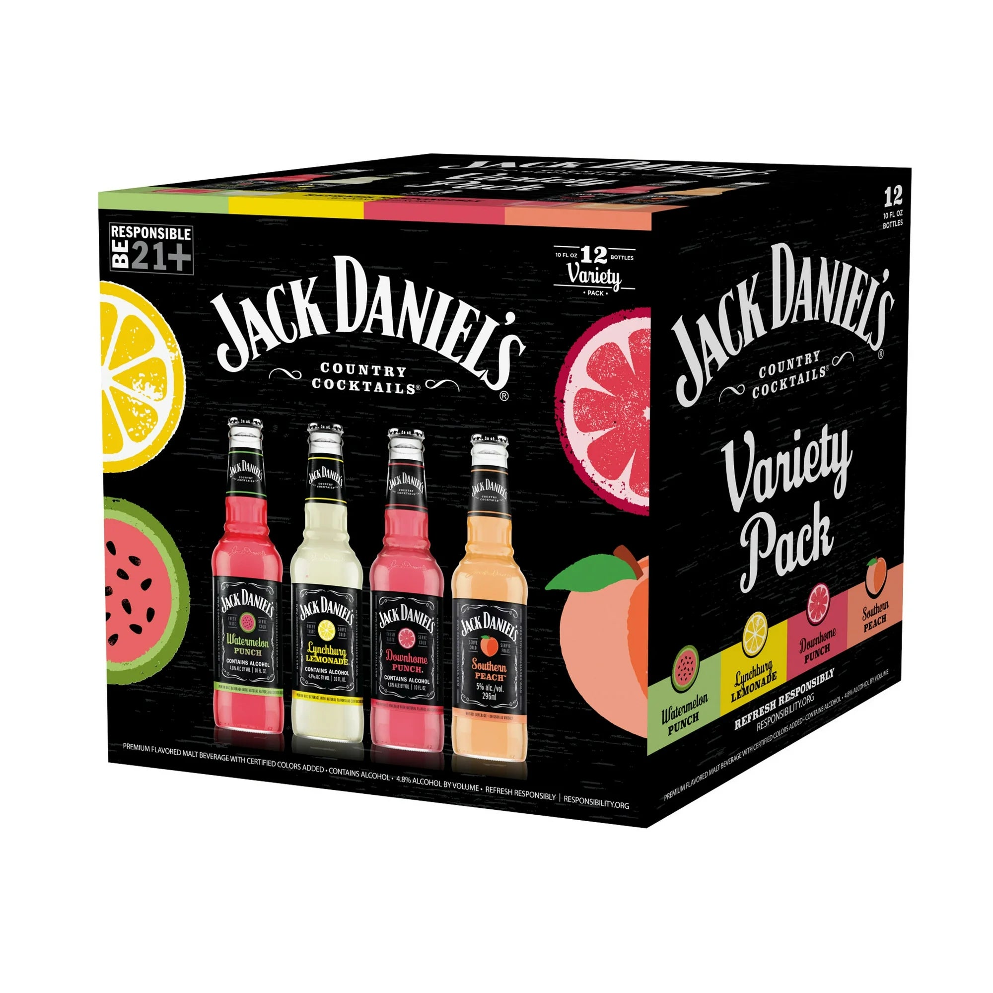 BSD-5465 Jack Daniels Bottle - Country Cocktail Variety Pack (2 x12 x 10oz) - Pallet - Image 1
