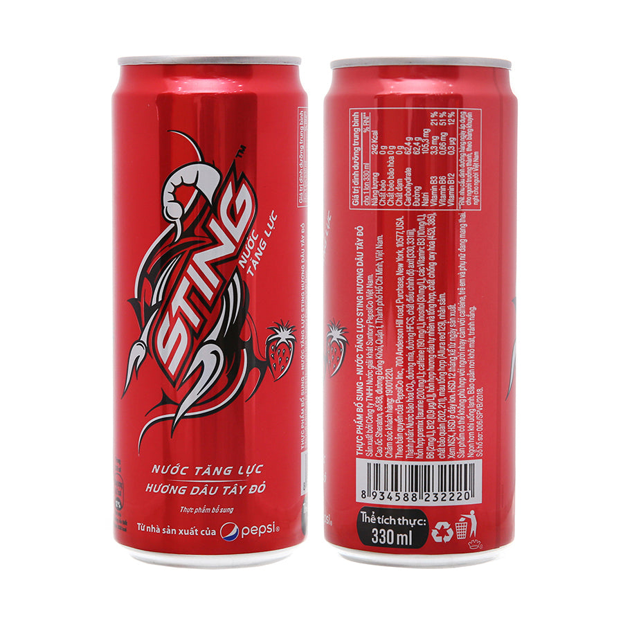 CopyofBSD-3059StingEnergyDrink-StrawberryCan_24320ml Sting Energy Drink - Strawberry Can ( 24 320ml) - Case - Image 1