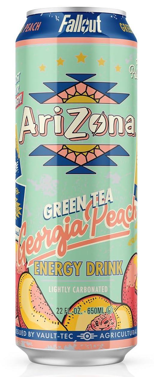 arizona-fallout-georgia-peach-green-tea-energy-drink-12-x-22oz-black-sand-distribution-1 Arizona - Fallout Georgia Peach Green Tea Energy Drink (12 x 22oz) - Pallet - Image 1