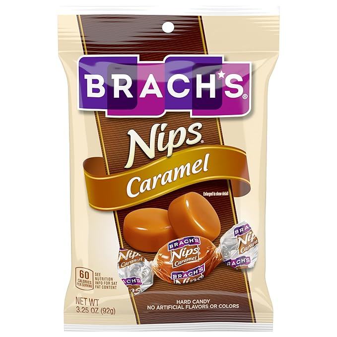 brach-s-nips-caramel-hard-candy-peg-bag-12-x-3-25oz-black-sand-distribution Brach's Nips - Caramel Hard Candy Peg Bag (12 x 3.25oz) - Pallet - Image 1
