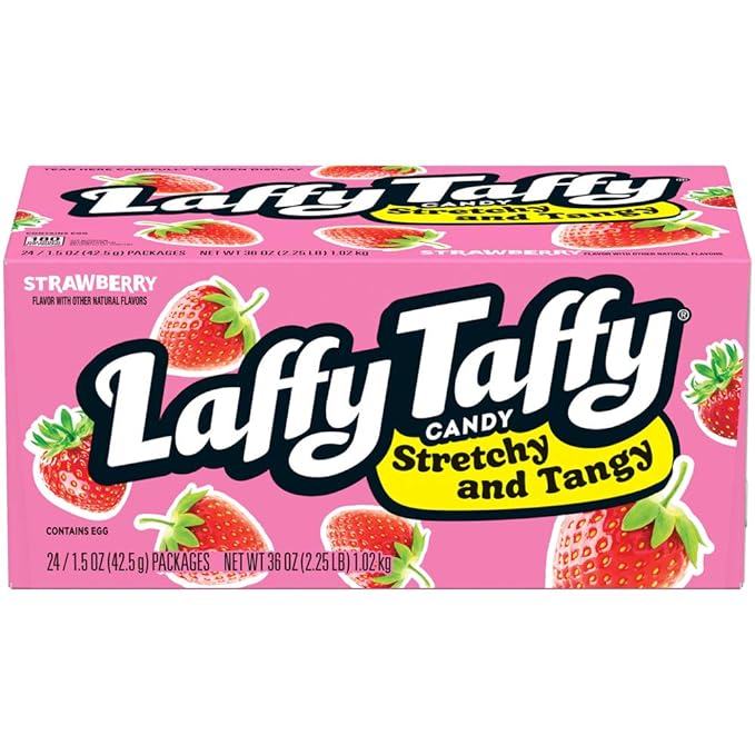 laffy-taffy-stretchy-and-tangy-strawberry-candy-24ct-12-x-1-5oz-black-sand-distribution Laffy Taffy - Stretchy & Tangy Strawberry Candy 24CT (12 x 1.5oz) - Pallet - Image 1