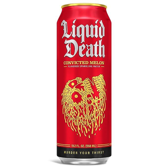 liquid-death-flavored-sparkling-convicted-melon-12-x-16-9oz-black-sand-distribution Liquid Death - Flavored Sparkling - Convicted Melon (12 x 16.9oz) - Pallet - Image 1