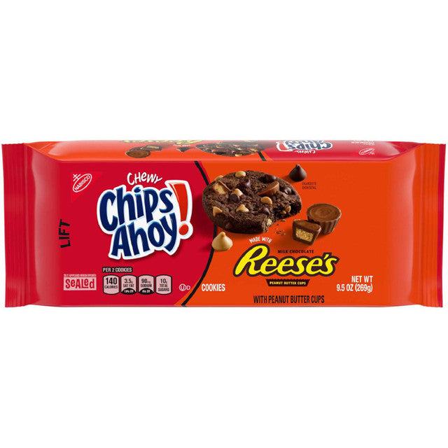 mondelez-chips-ahoy-made-with-reeses-peanut-butter-cups-12-x-9-5oz-black-sand-distribution Mondelez - Chips Ahoy! Made with Reeses Peanut Butter Cups (12 x 9.5oz) - Pallet - Image 1