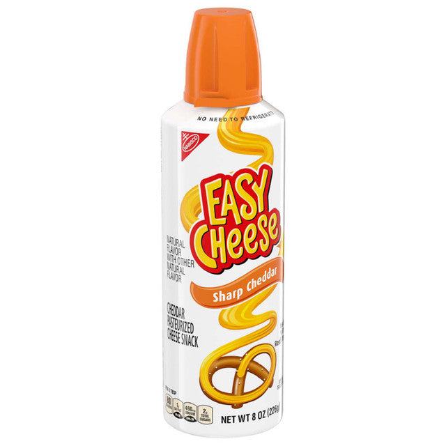 mondelez-easy-cheese-sharp-cheddar-12-x-8oz-black-sand-distribution Mondelez - Easy Cheese Sharp Cheddar (12 x 8oz) - Pallet - Image 1