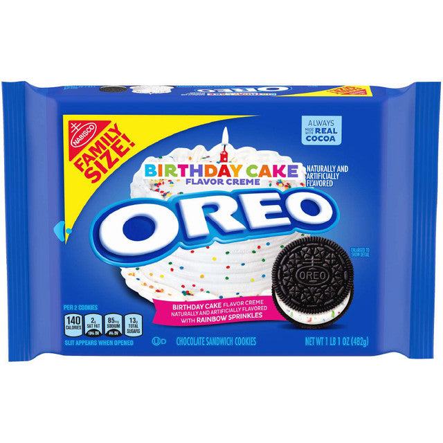 mondelez-oreo-birthday-cake-family-size-12-x-17oz-black-sand-distribution Mondelez - Oreo Birthday Cake Family Size (12 x 17oz) - Pallet - Image 1