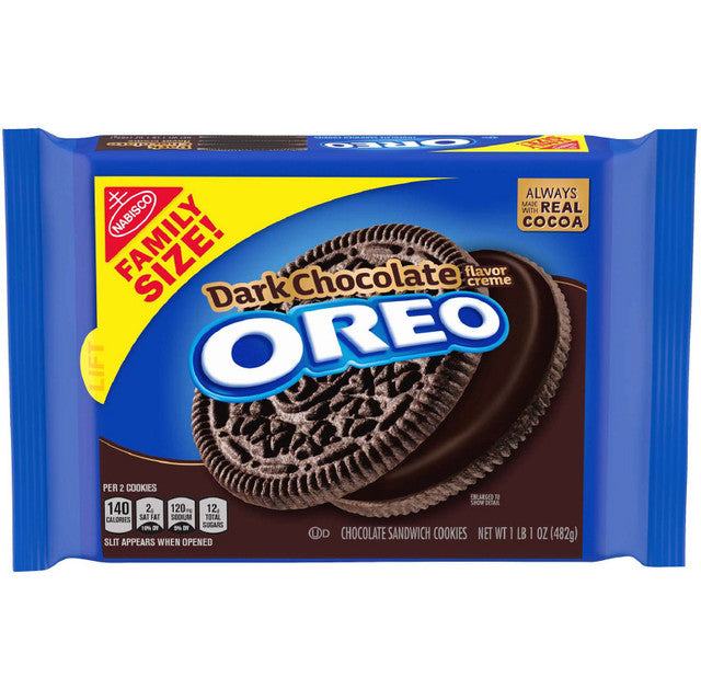 mondelez-oreo-dark-chocolate-family-size-12-x-17-0oz-black-sand-distribution Mondelez - Oreo Dark Chocolate Family Size (12 x 17.0oz) - Pallet - Image 1
