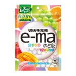 UHA e-ma Cough Drop Colorful Fruits Change Pouch 6 x (12 x 50g)