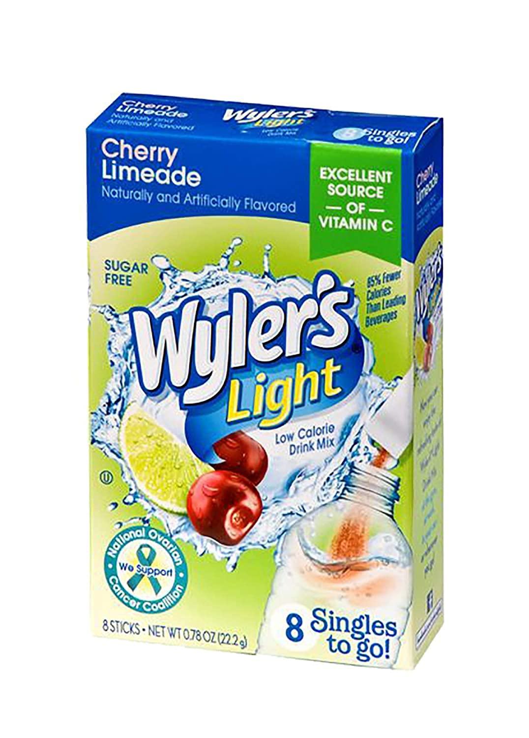 wyler-s-light-cherry-limeade-single-to-go-drink-mix-12-x-8-x-0-78oz-black-sand-distribution Wyler's Light - Cherry Limeade Single To Go Drink Mix (12 x 8 x 0.78oz) - Case - Image 1