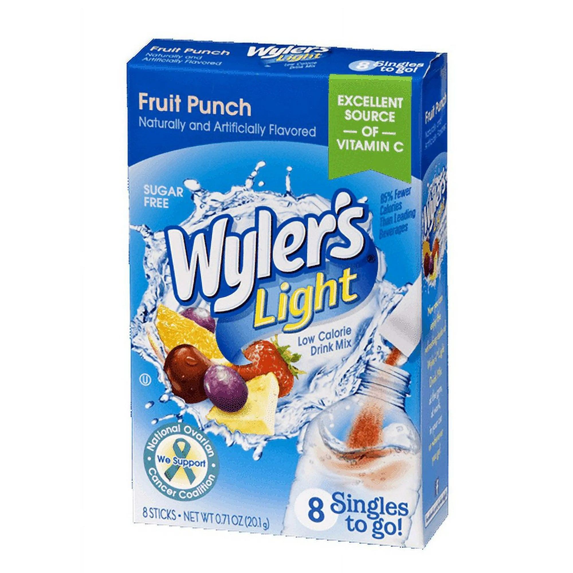 wyler-s-light-fruit-punch-single-to-go-drink-mix-12-x-8-x-0-71oz-black-sand-distribution Wyler's Light - Fruit Punch Single To Go Drink Mix (12 x 8 x 0.71oz) - Case - Image 1