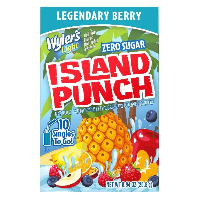 wyler-s-light-island-punch-legendary-berry-single-to-go-drink-mix-12-x-10-x-0-94oz-black-sand-distribution Wyler's Light - Island Punch Legendary Berry Single To Go Drink Mix (12 x 10 x 0.94oz) - Case - Image 1