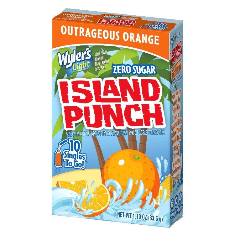 wyler-s-light-island-punch-outrageous-orange-single-to-go-drink-mix-12-x-10-x-1-19oz-black-sand-distribution Wyler's Light - Island Punch Outrageous Orange Single To Go Drink Mix (12 x 10 x 1.19oz) - Case - Image 1