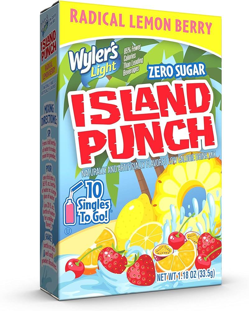 wyler-s-light-island-punch-radical-lemon-berry-single-to-go-drink-mix-12-x-10-x-1-18oz-black-sand-distribution Wyler's Light - Island Punch Radical Lemon Berry Single To Go Drink Mix (12 x 10 x 1.18oz) - Case - Image 1