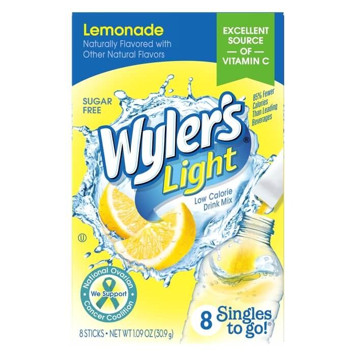 wyler-s-light-lemonade-single-to-go-drink-mix-12-x-8-x-1-09oz-black-sand-distribution Wyler's Light - Lemonade Single To Go Drink Mix (12 x 8 x 1.09oz) - Case - Image 1