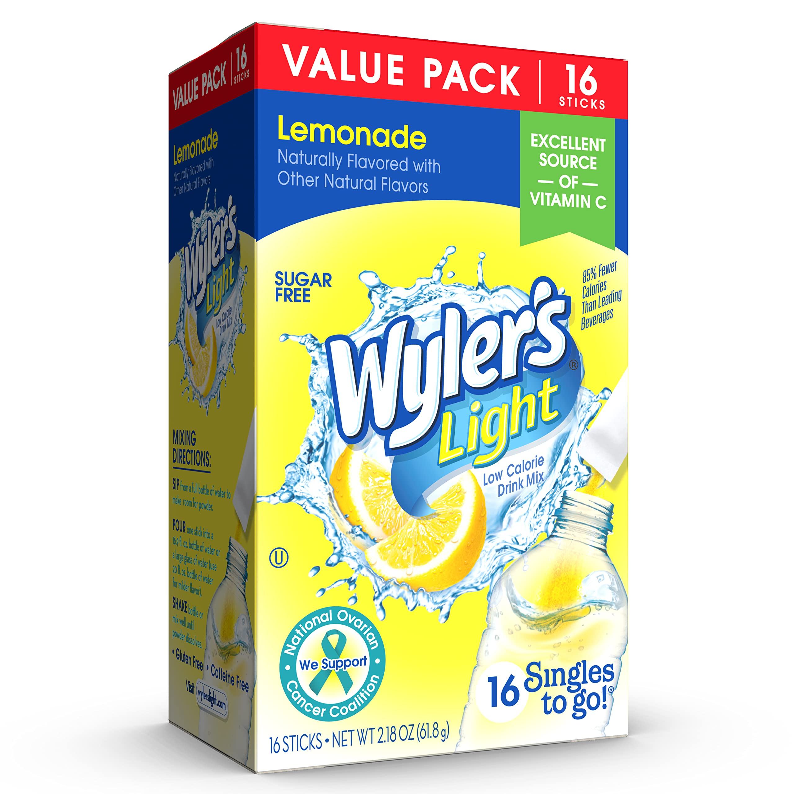 wyler-s-light-lemonade-single-to-go-drink-mix-6-x-16-x-2-18oz-black-sand-distribution Wyler's Light - Lemonade Single To Go Drink Mix (6 x 16 x 2.18oz) - Case - Image 1