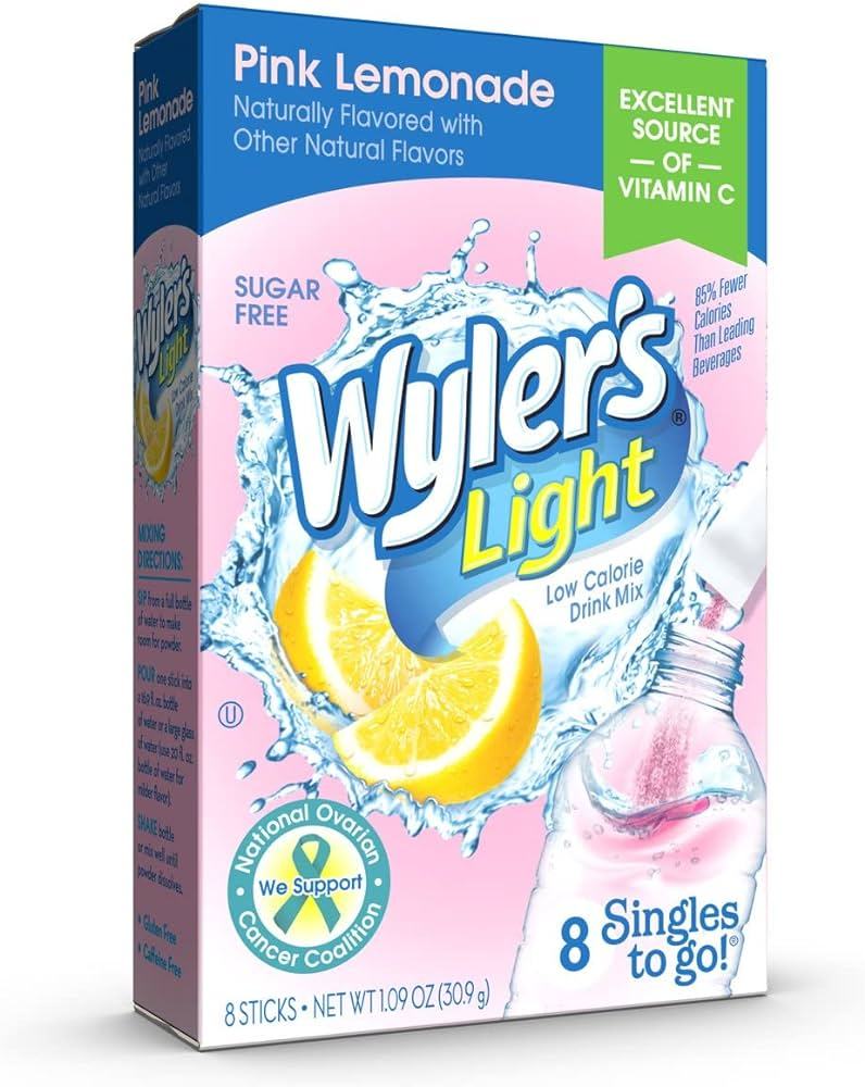 wyler-s-light-pink-lemonade-single-to-go-drink-mix-12-x-8-x-1-09oz-black-sand-distribution Wyler's Light - Pink Lemonade Single To Go Drink Mix (12 x 8 x 1.09oz) - Case - Image 1