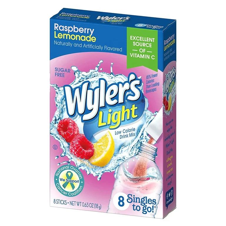 wyler-s-light-raspberry-lemonade-to-go-drink-mix-12-x-8-x-0-63oz-black-sand-distribution Wyler's Light - Raspberry Lemonade To Go Drink Mix (12 x 8 x 0.63oz) - Case - Image 1